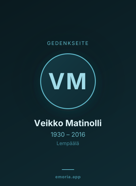 Gedenkportrait von Veikko Matinolli