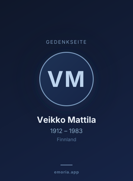 Gedenkportrait von Veikko Mattila