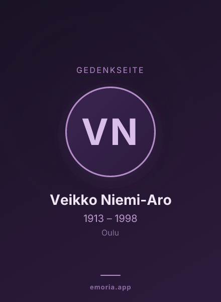 Gedenkportrait von Veikko Niemi-Aro