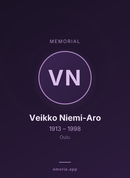 Memorial portrait of Veikko Niemi-Aro