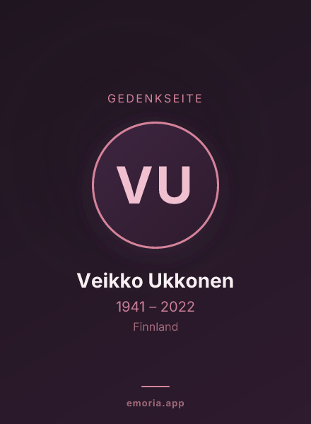 Gedenkportrait von Veikko Ukkonen