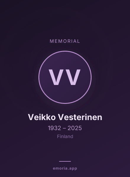 Memorial portrait of Veikko Vesterinen