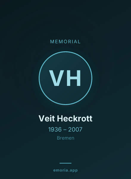 Memorial portrait of Veit Heckrott