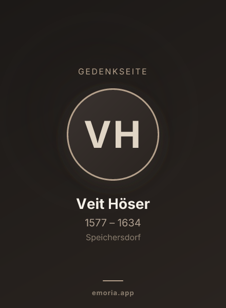 Gedenkportrait von Veit Höser