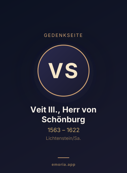 Gedenkportrait von Veit III., Herr von Schönburg