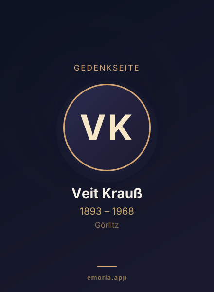 Gedenkportrait von Veit Krauß