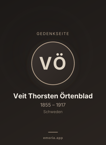 Gedenkportrait von Veit Thorsten Örtenblad