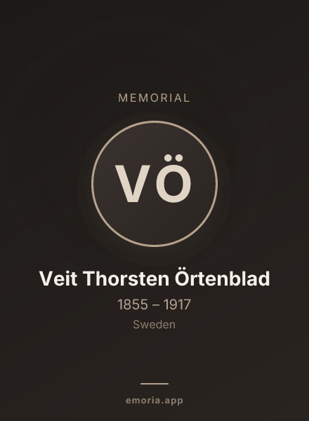 Memorial portrait of Veit Thorsten Örtenblad