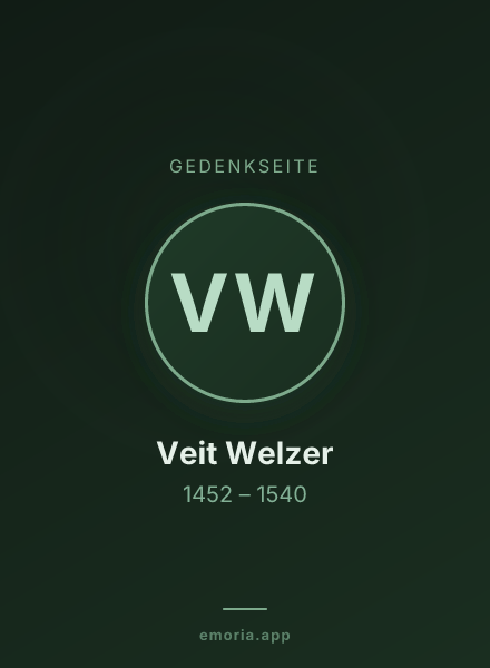 Gedenkportrait von Veit Welzer