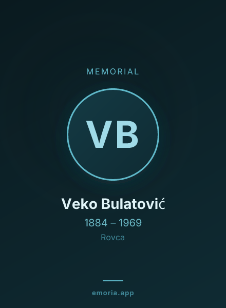 Memorial portrait of Veko Bulatović