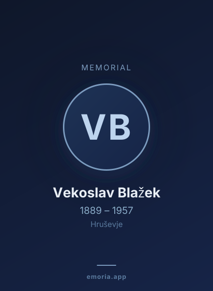 Memorial portrait of Vekoslav Blažek