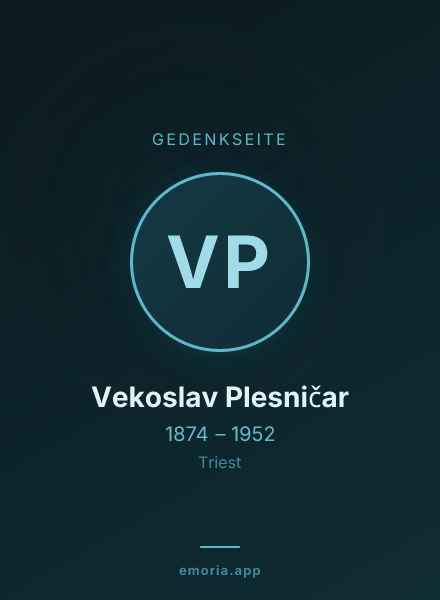 Gedenkportrait von Vekoslav Plesničar