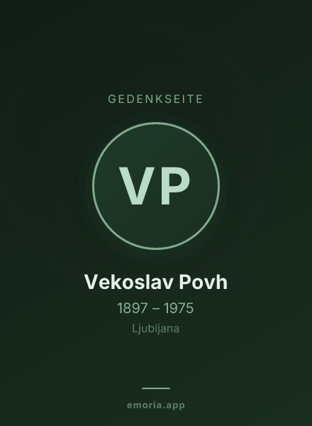 Gedenkportrait von Vekoslav Povh