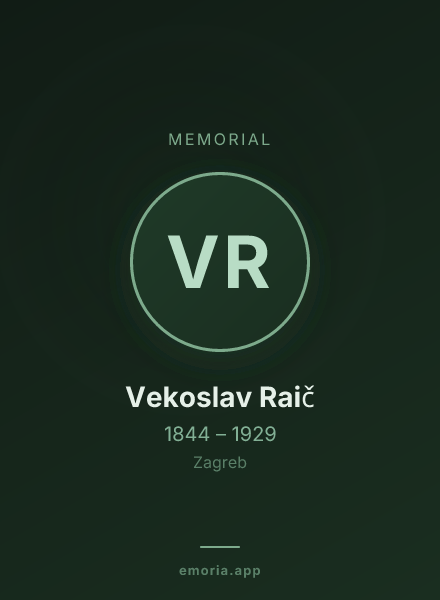 Memorial portrait of Vekoslav Raič