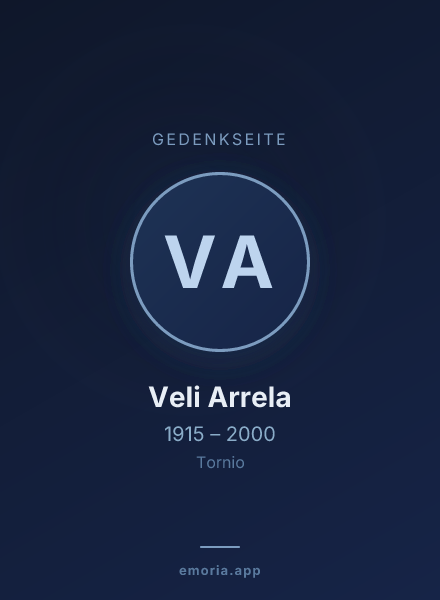 Gedenkportrait von Veli Arrela
