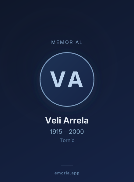 Memorial portrait of Veli Arrela