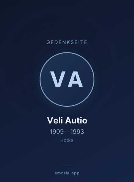 Gedenkportrait von Veli Autio