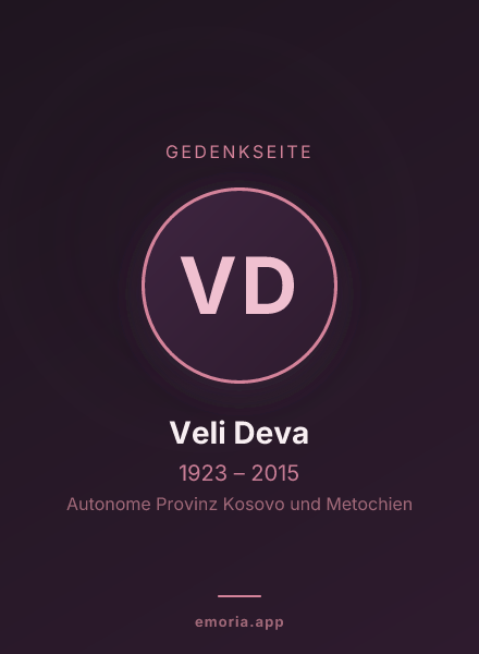 Gedenkportrait von Veli Deva