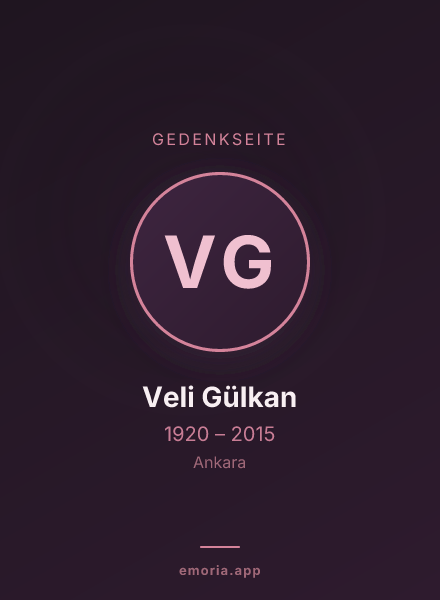 Gedenkportrait von Veli Gülkan