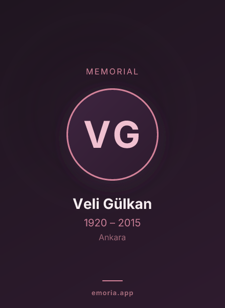 Memorial portrait of Veli Gülkan