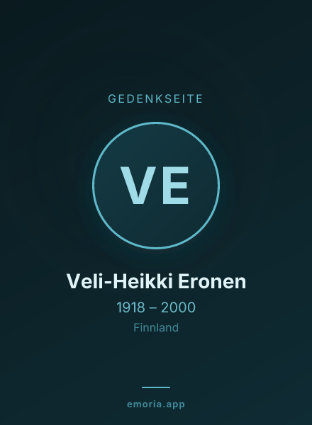 Gedenkportrait von Veli-Heikki Eronen