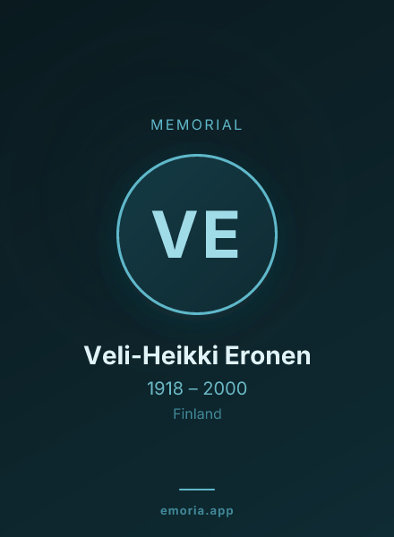 Memorial portrait of Veli-Heikki Eronen