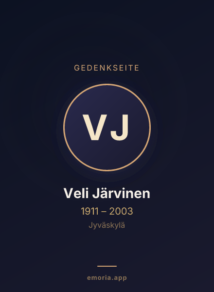Gedenkportrait von Veli Järvinen