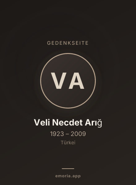 Gedenkportrait von Veli Necdet Arığ
