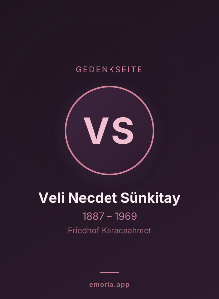 Gedenkportrait von Veli Necdet Sünkitay
