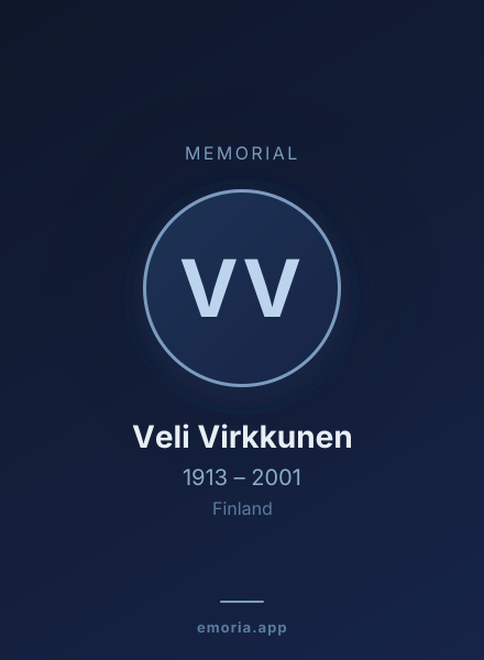 Memorial portrait of Veli Virkkunen