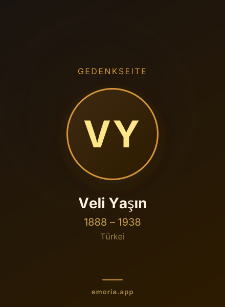 Gedenkportrait von Veli Yaşın