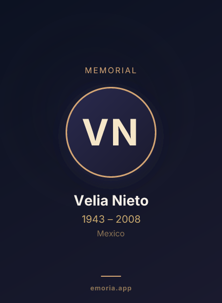 Memorial portrait of Velia Nieto