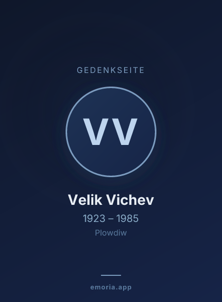 Gedenkportrait von Velik Vichev