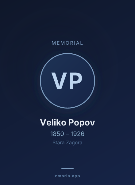 Memorial portrait of Veliko Popov