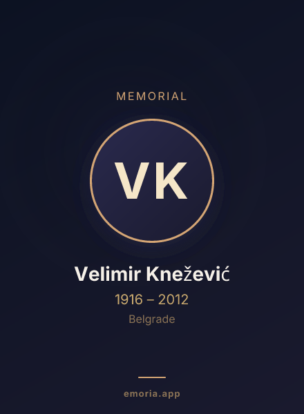 Memorial portrait of Velimir Knežević