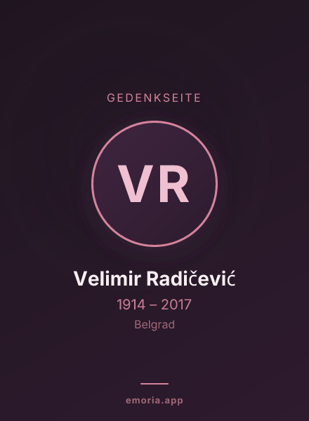 Gedenkportrait von Velimir Radičević