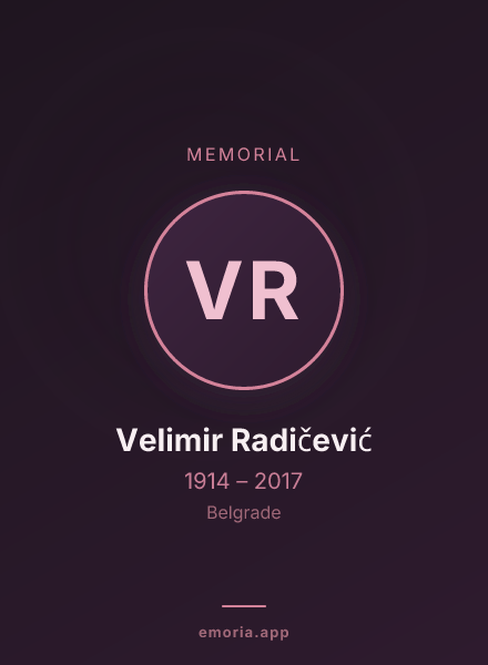 Memorial portrait of Velimir Radičević