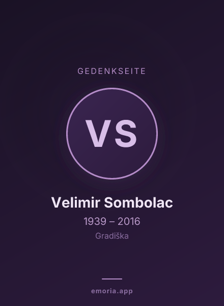 Gedenkportrait von Velimir Sombolac