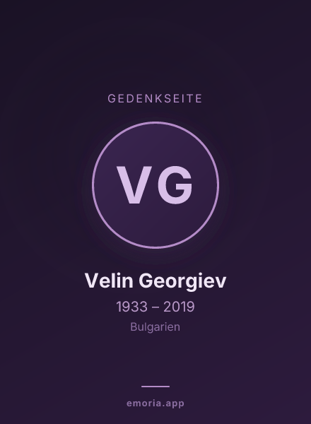 Gedenkportrait von Velin Georgiev