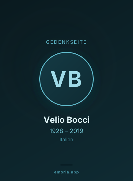 Gedenkportrait von Velio Bocci
