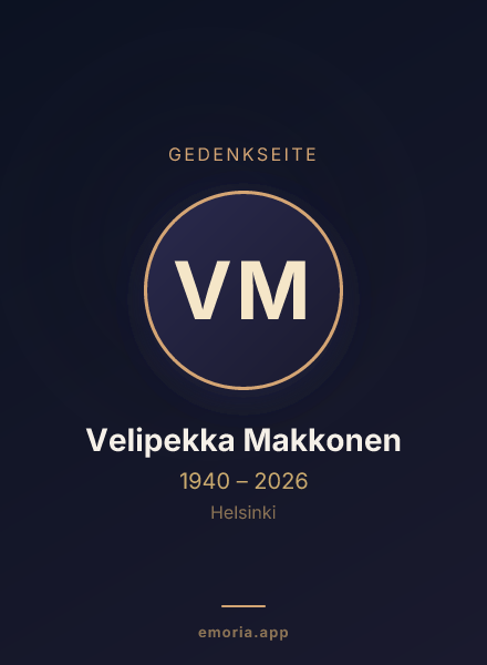 Gedenkportrait von Velipekka Makkonen