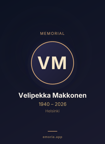 Memorial portrait of Velipekka Makkonen