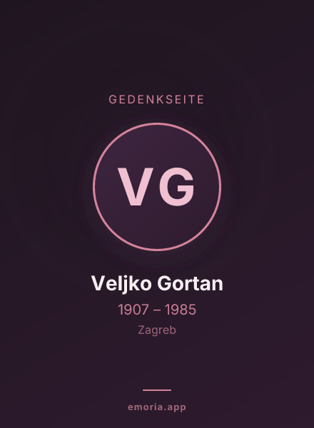 Gedenkportrait von Veljko Gortan