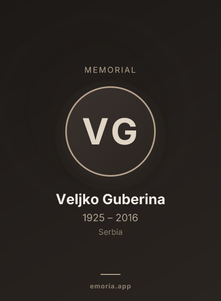 Memorial portrait of Veljko Guberina