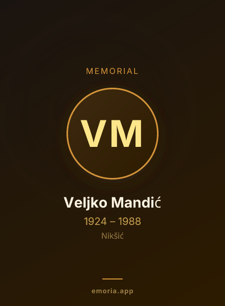Memorial portrait of Veljko Mandić