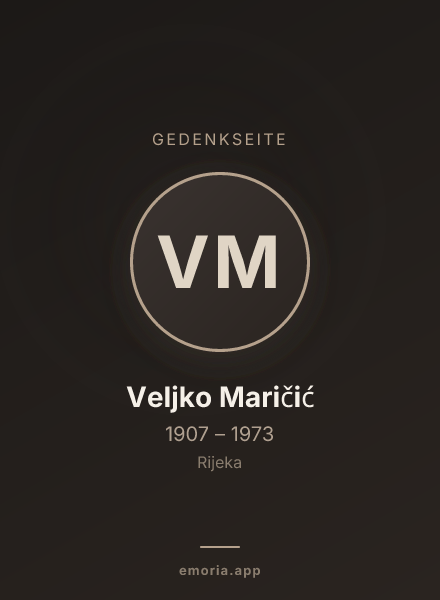 Gedenkportrait von Veljko Maričić