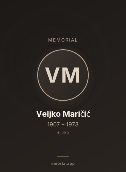 Memorial portrait of Veljko Maričić