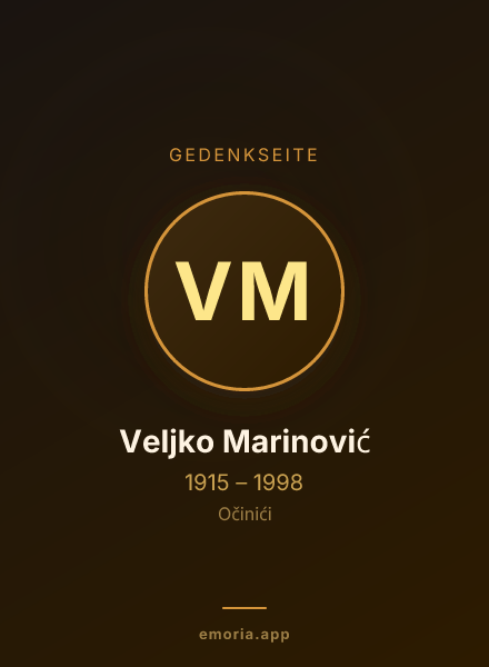 Gedenkportrait von Veljko Marinović
