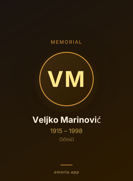 Memorial portrait of Veljko Marinović