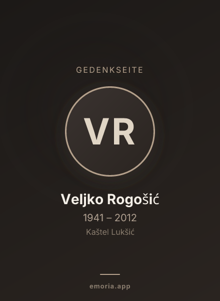 Gedenkportrait von Veljko Rogošić